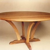 Circular dining table