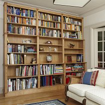 Large english oak bookcase